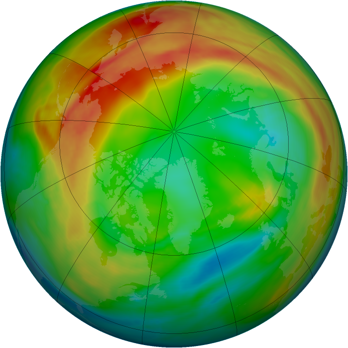 Arctic ozone map for 10 February 2005